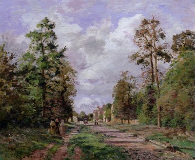 La route de Louveciennes au bord du bois, 1871 - Camille Jacob Pissarro